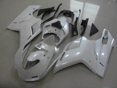 Pear Blanc Noir Décalque Carénage Ducati 848 1098 1198 07-14
