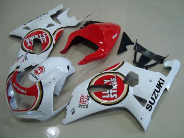 Rouge Blanc Lucky Strike Carénage GSXR 750 K1 K2 K3 01-03