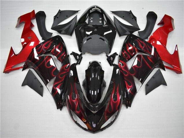 Rouge Flamme Carénage ZX10R 06-07 Rouge Flamme Carénage ZX10R 06-07