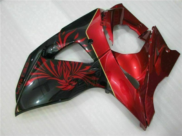 Rouge Flamme Noir Carénage GSXR 1000 K9 09-16 Rouge Flamme Noir Carénage GSXR 1000 K9 09-16