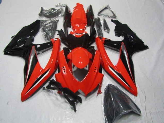 Rouge Noir Carénage GSXR 600 K8 08-10 Rouge Noir Carénage GSXR 600 K8 08-10