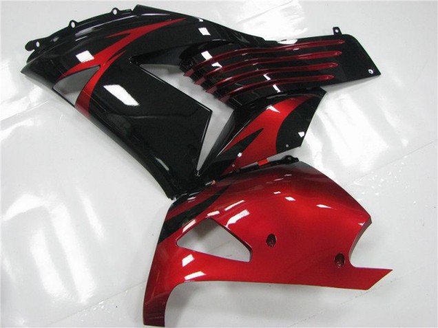 Rouge Noir Carénage ZX14R ZZR 1400 06-11 Rouge Noir Carénage ZX14R ZZR 1400 06-11