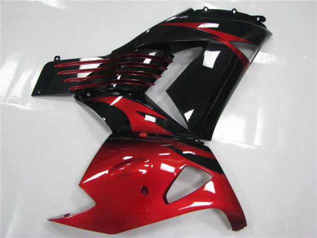 Rouge Noir Carénage ZX14R ZZR 1400 06-11 Rouge Noir Carénage ZX14R ZZR 1400 06-11