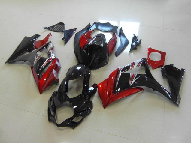Rouge Noir No Décalque Carénage GSXR 1000 K7 07-08 Rouge Noir No Décalque Carénage GSXR 1000 K7 07-08