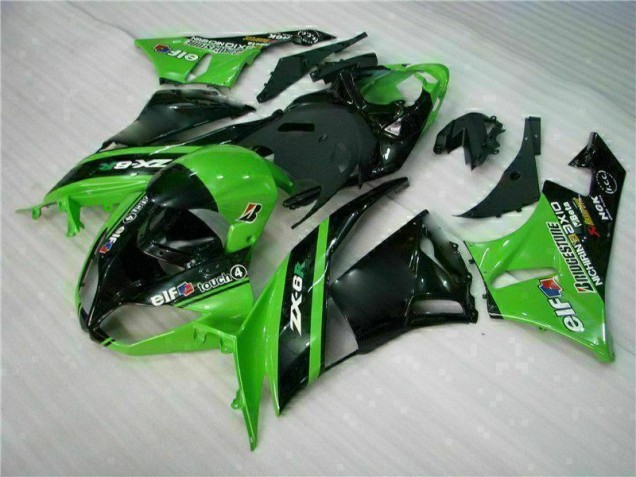 Vert Noir Carénages ZX6R 09-12 Vert Noir Carénages ZX6R 09-12