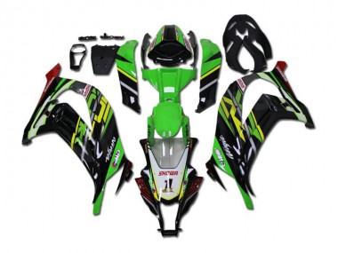 Vert Noir Kit Carénages Complet ZX10R 11-15